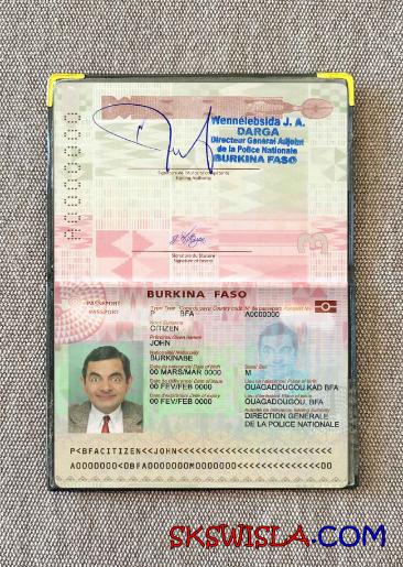 Burkina Faso paszport (2018-obecnie) wygląd zdjęcia pliki PSD, skan i fotografowany obraz